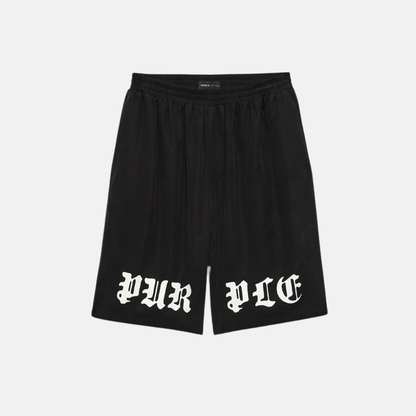 Purple Brand Gothic Wordmark Lyocell Shorts