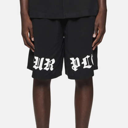 Purple Brand Gothic Wordmark Lyocell Shorts