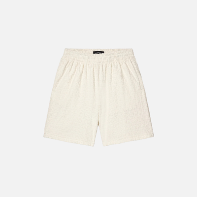 Purple Brand White Jacquard Terry Shorts
