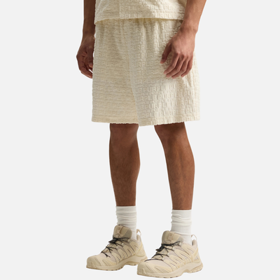 Purple Brand White Jacquard Terry Shorts