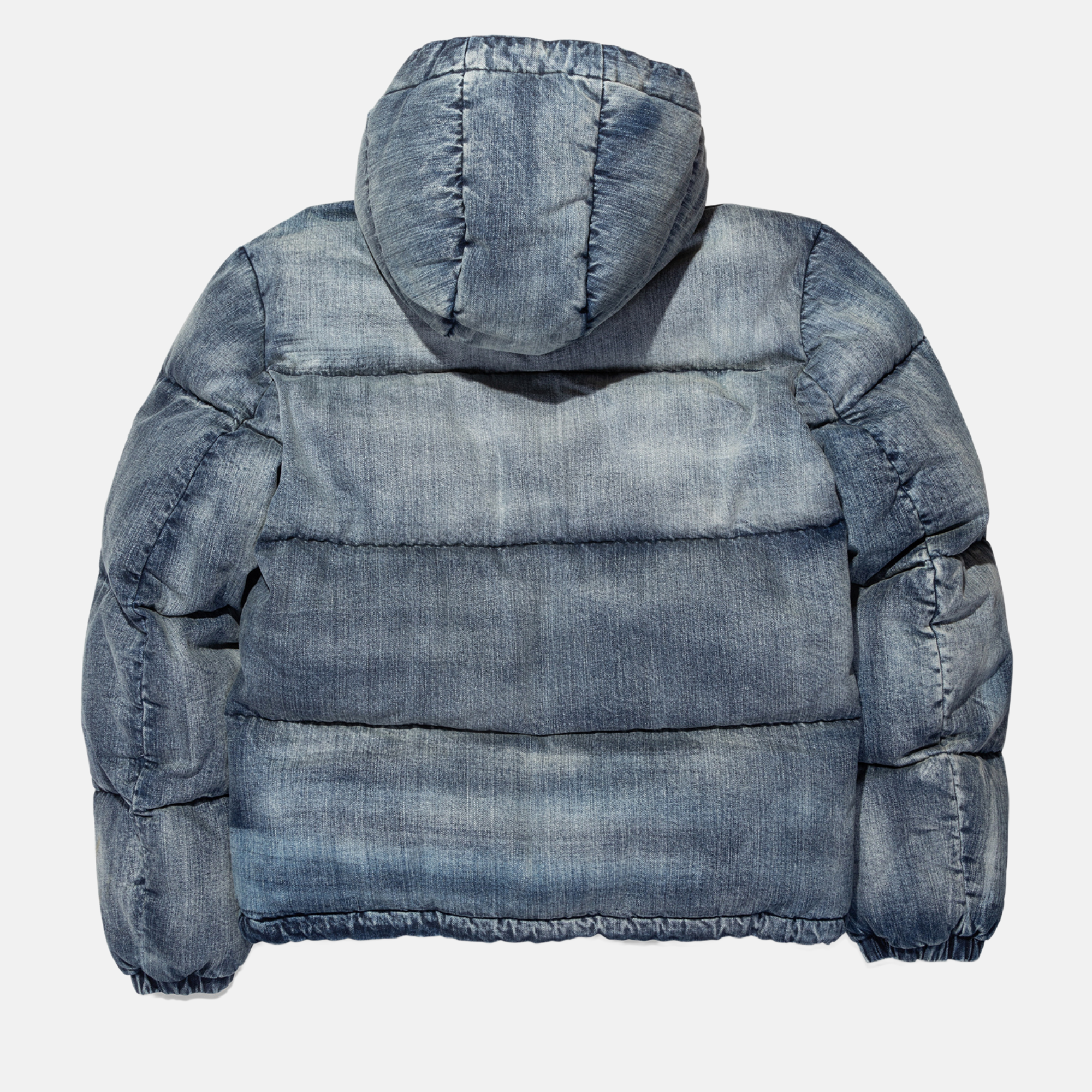 Puffer hot sale denim jacket