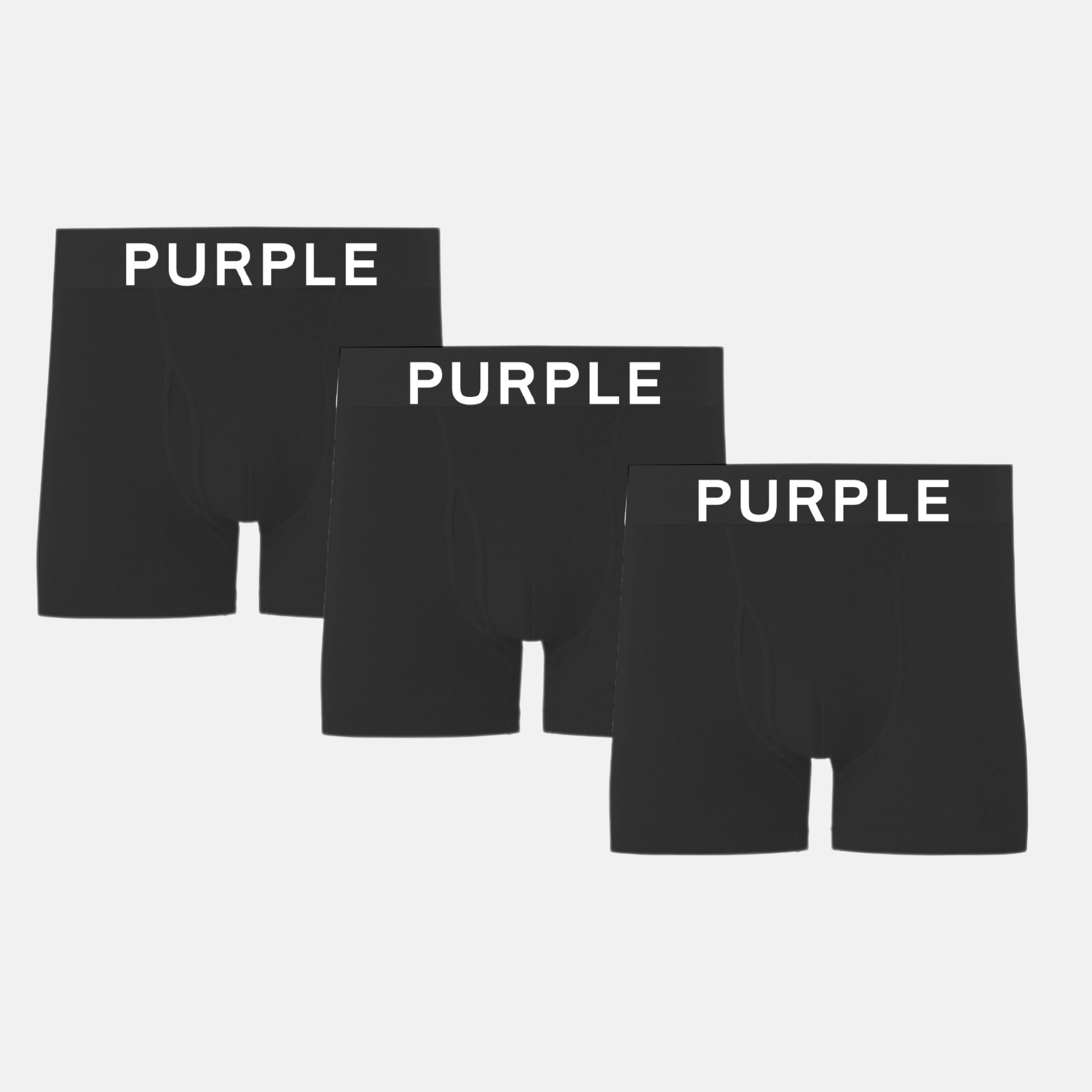 Purple Brand 3 Pack Black Boxer Briefs