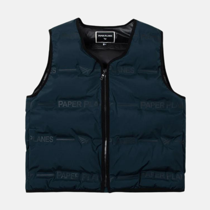 Paper Planes Sky Captain Embossed Puffer Vest