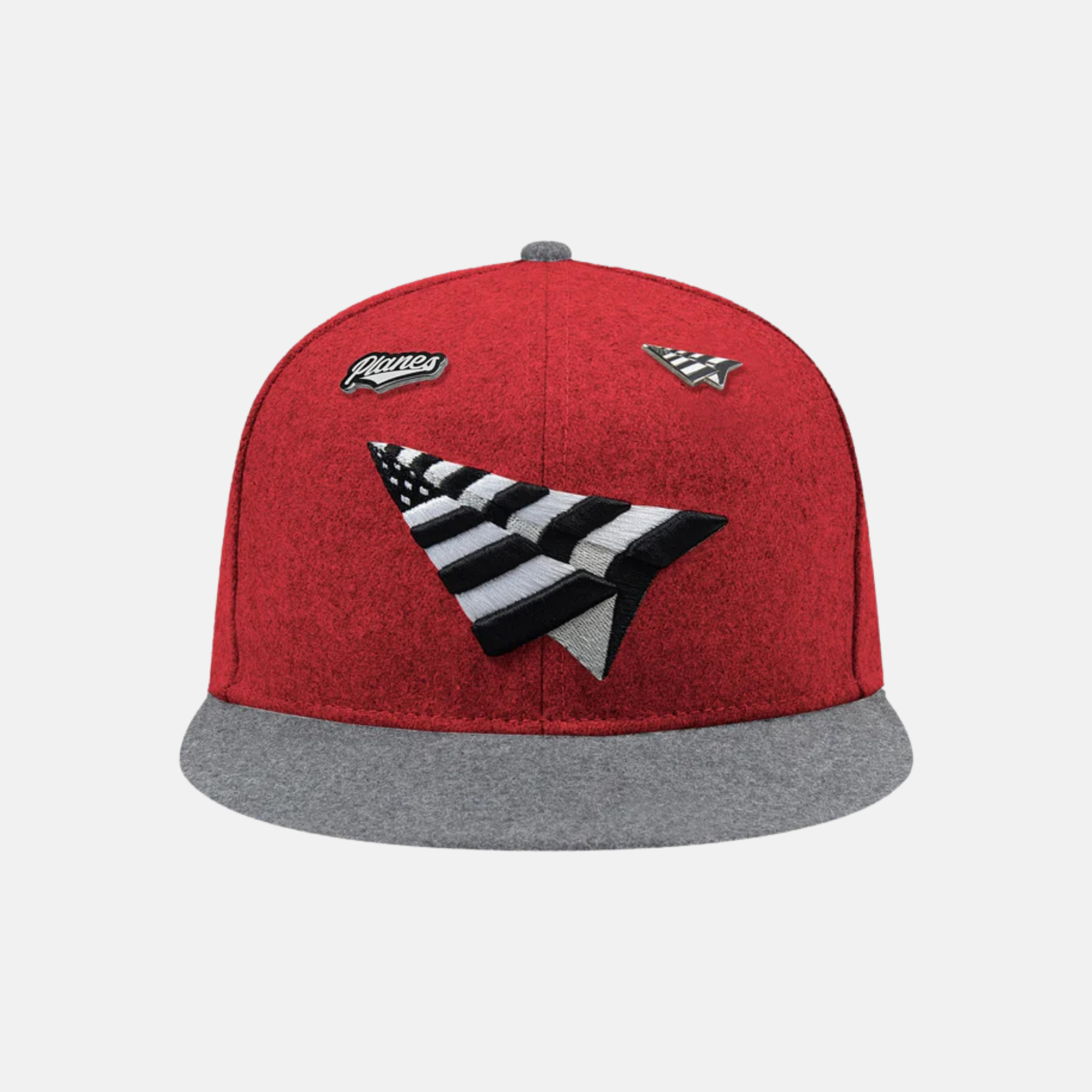 Paper Planes Crimson Wool Melton Two Tone Crown 9FIFTY Snapback Hat