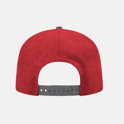 Paper Planes Crimson Wool Melton Two Tone Crown 9FIFTY Snapback Hat