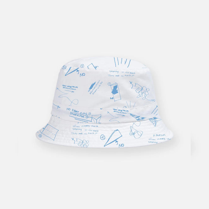 Paper Planes UV Sketch Print Packable Bucket Hat