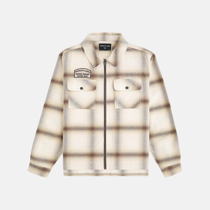 Paper Planes Flannel Zip Front Shirt