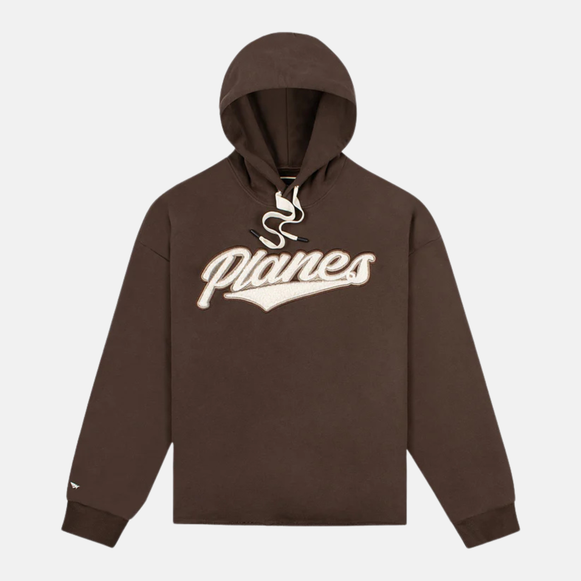 Paper Planes 'Planes' Open Hem Sherpa Applique Hoodie