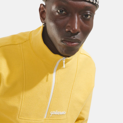 Paper Planes Yellow Reverse Terry Half-Zip
