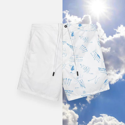 Paper Planes UV Sketch Print Shorts