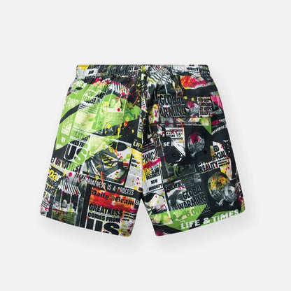 Paper Planes Tabloid Print Shorts