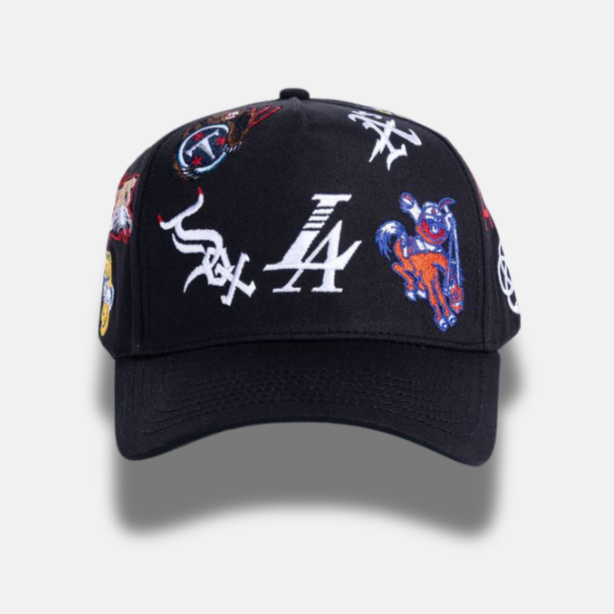 Reference Black All Over Snapback Hat