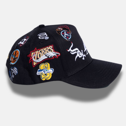 Reference Black All Over Snapback Hat