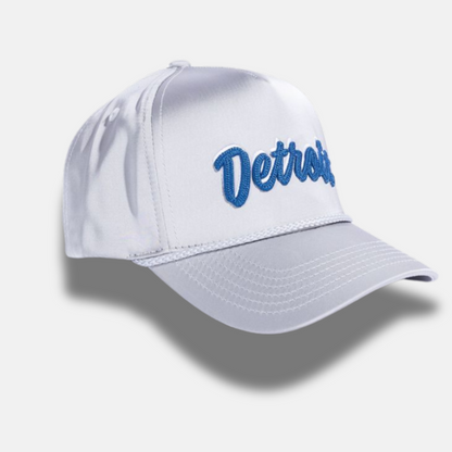 Reference Satin Silver Detroit Souvenir Snapback Hat