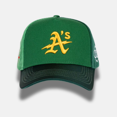 Reference Green Oak A's Multi Panel Snapback Hat