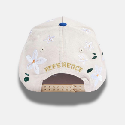 Reference Paradise LA Cream Blue Floral Snapback Hat