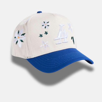 Reference Paradise LA Cream Blue Floral Snapback Hat