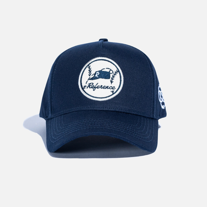 Reference Navy Vintage Patch Snapback Hat