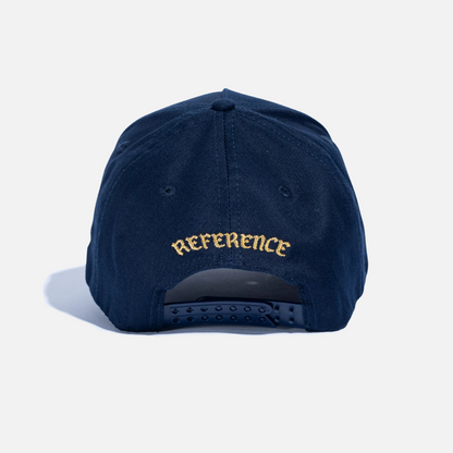 Reference Navy Vintage Patch Snapback Hat