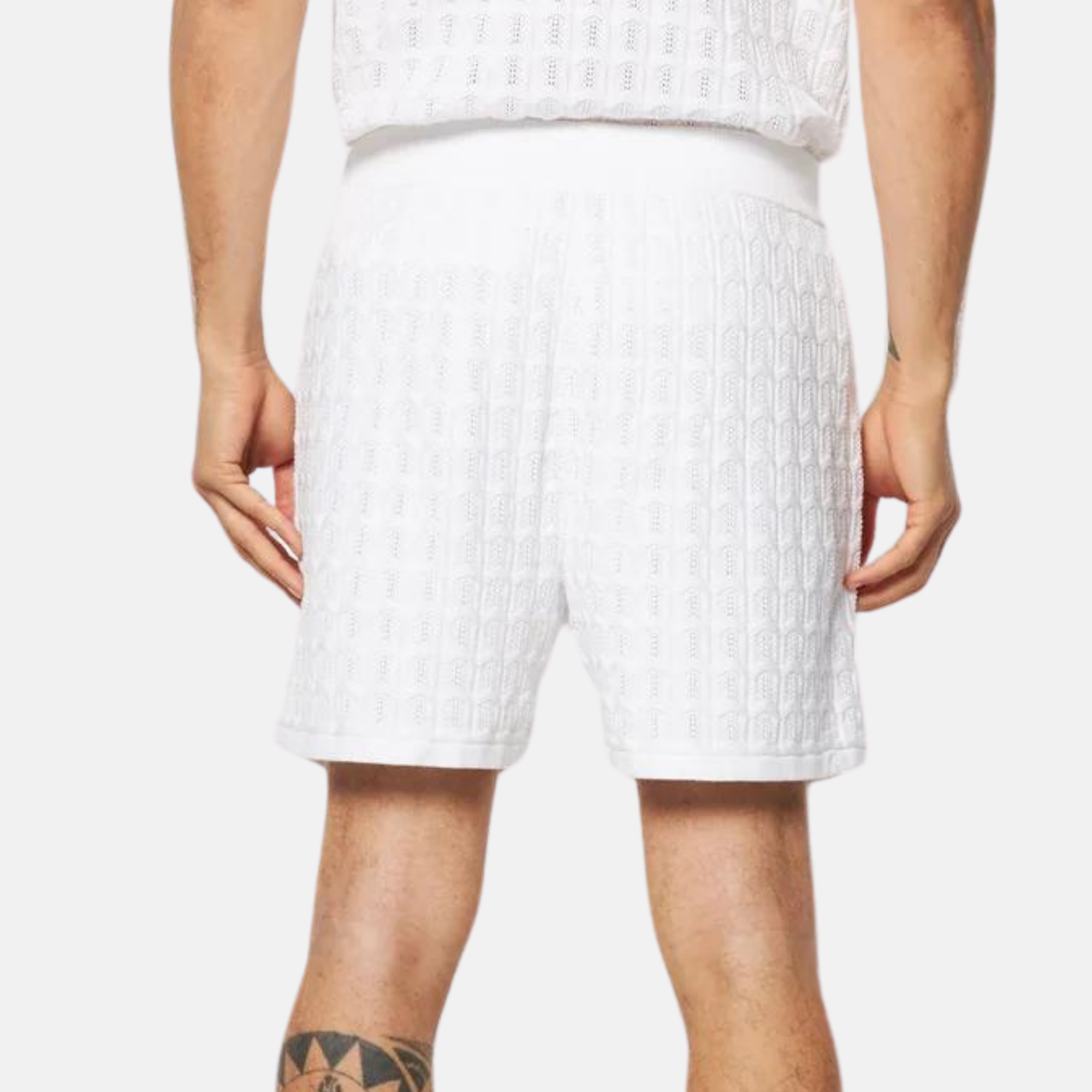 Sergio Tacchini White Ulivo Crochet Shorts