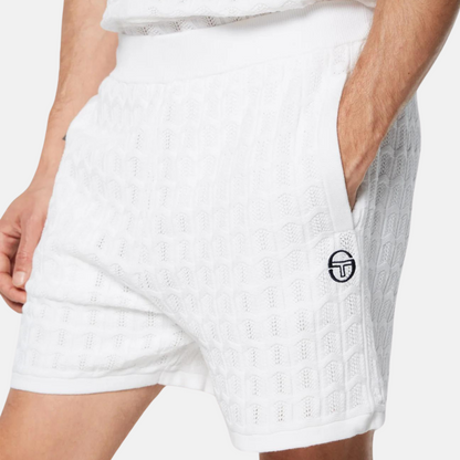 Sergio Tacchini White Ulivo Crochet Shorts