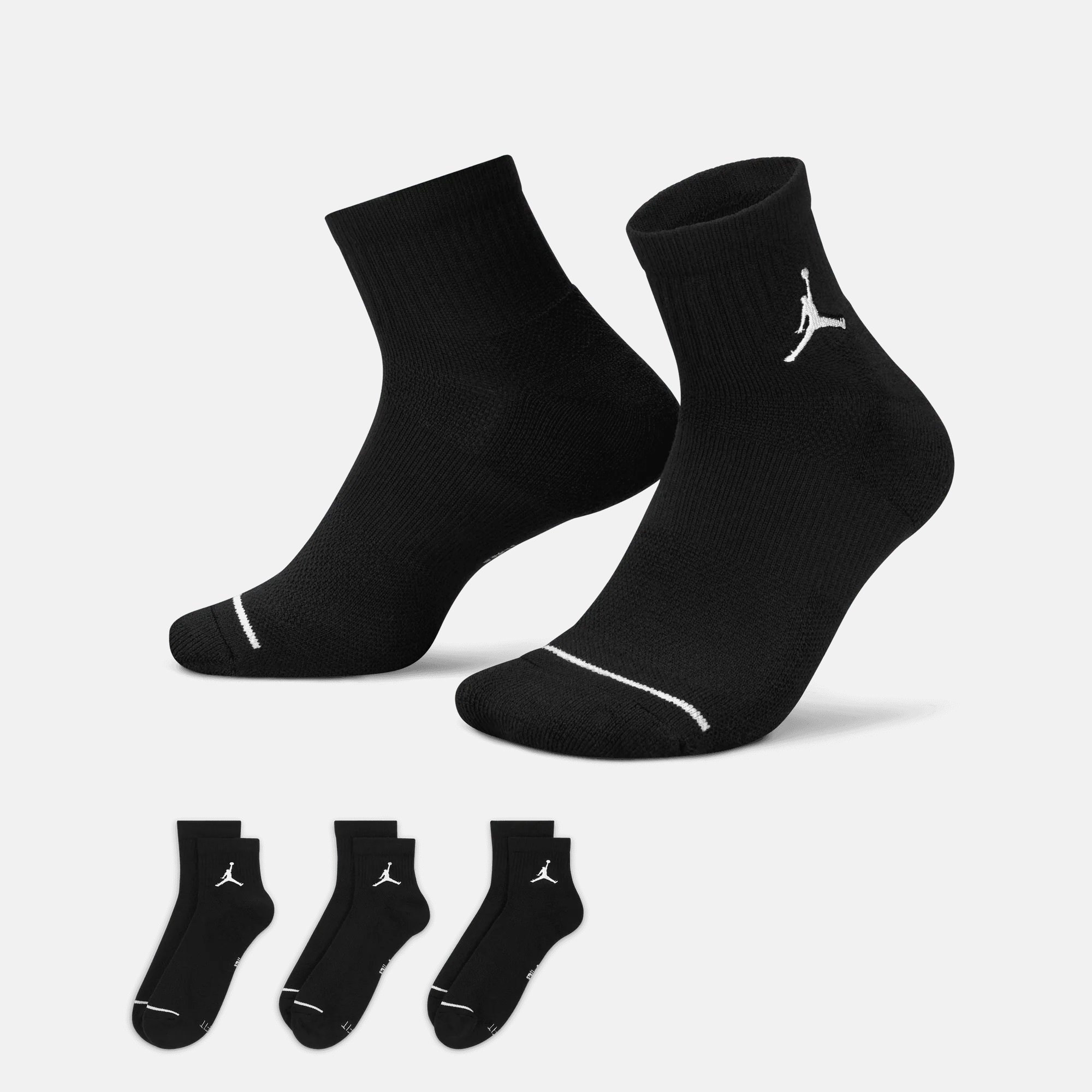 Air Jordan Everyday Max Ankle Crew Black (3 Pair)