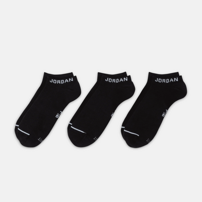 Air Jordan Everyday Max No Show Socks (3 Pair) Black