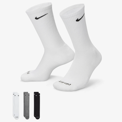 Nike Everyday Plus 3 Pack White Black Grey