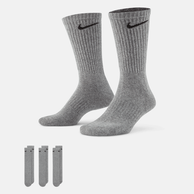 Nike Everyday Cushioned Carbon Grey Training Crew Socks (3-Pack)