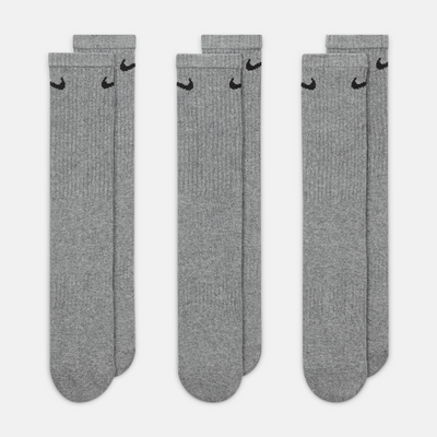Nike Everyday Cushioned Carbon Grey Training Crew Socks (3-Pack)