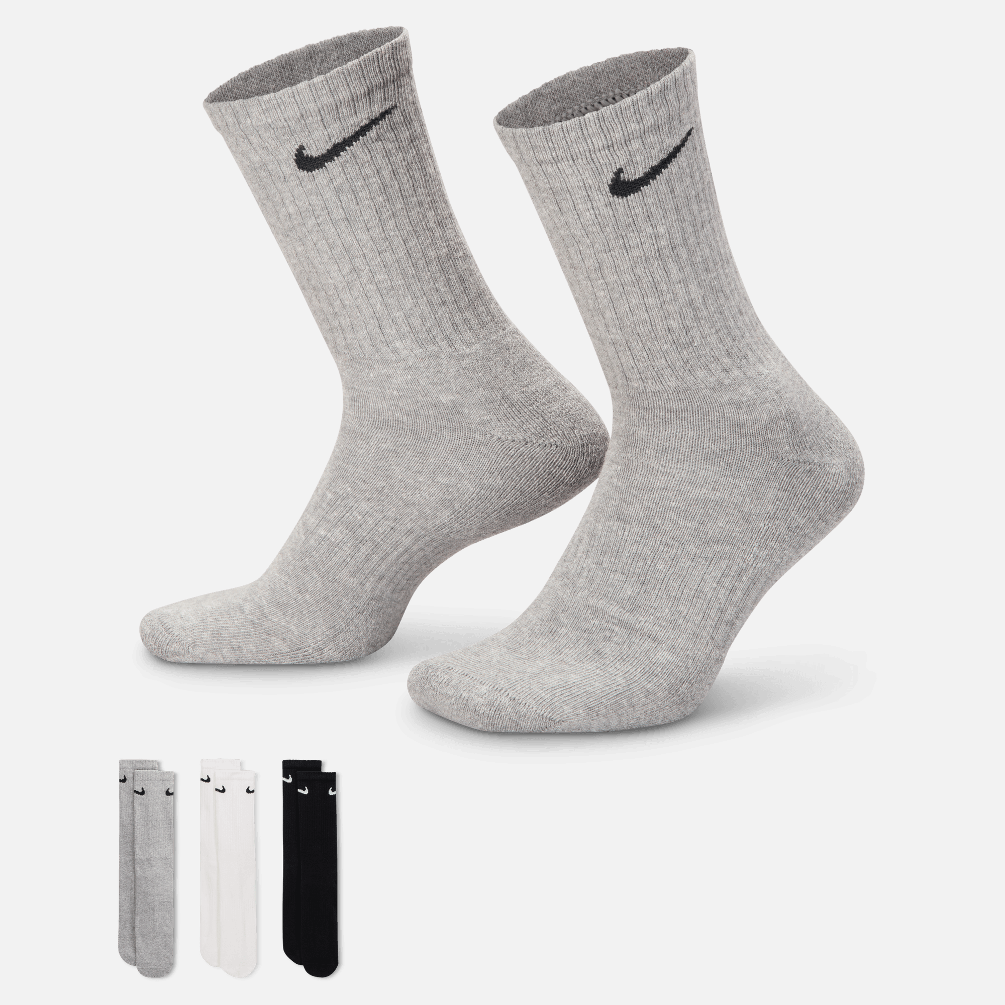 Nike Multi-Color Everyday Cushioned Training Crew Socks (6-Pack)