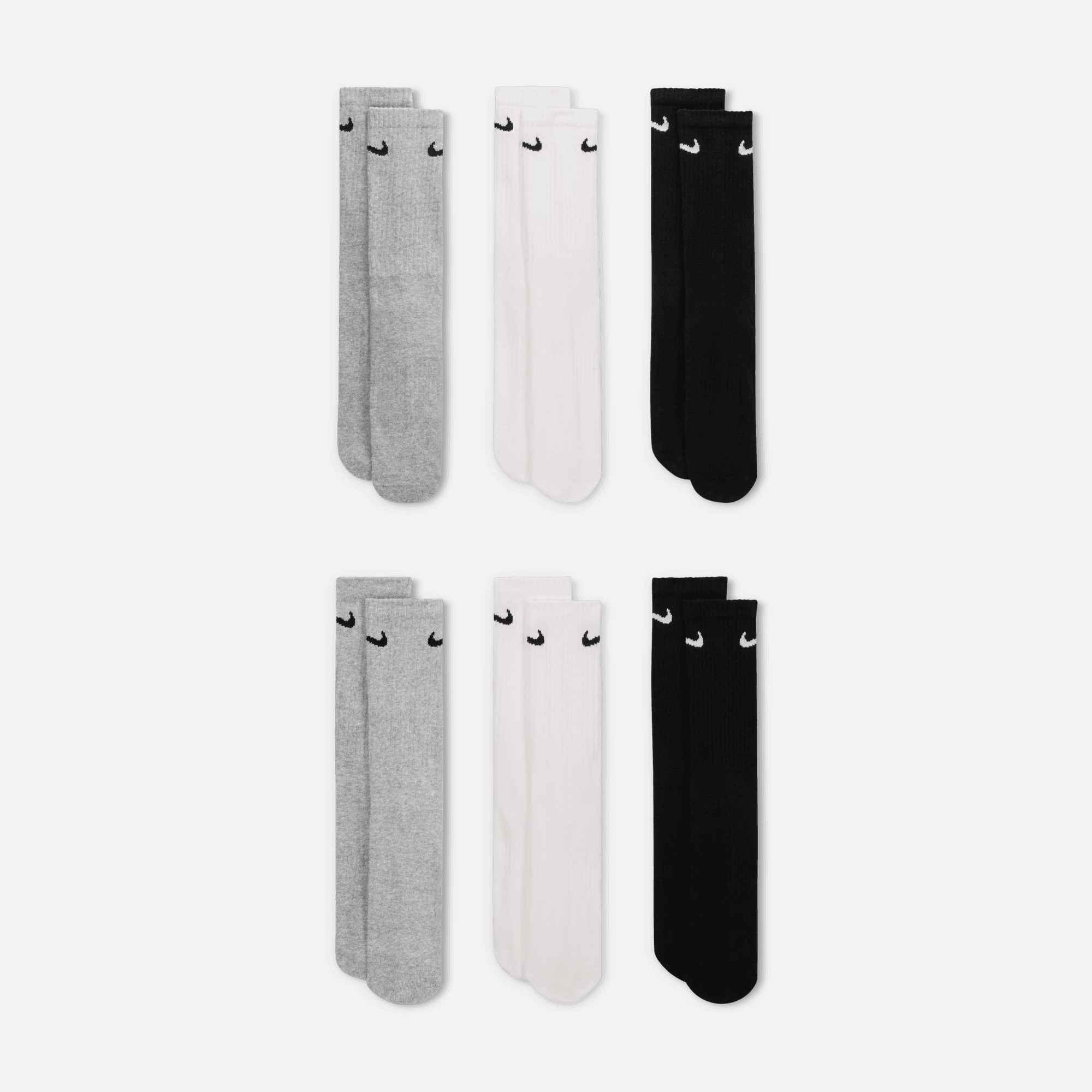 Nike Multi-Color Everyday Cushioned Training Crew Socks (6-Pack)