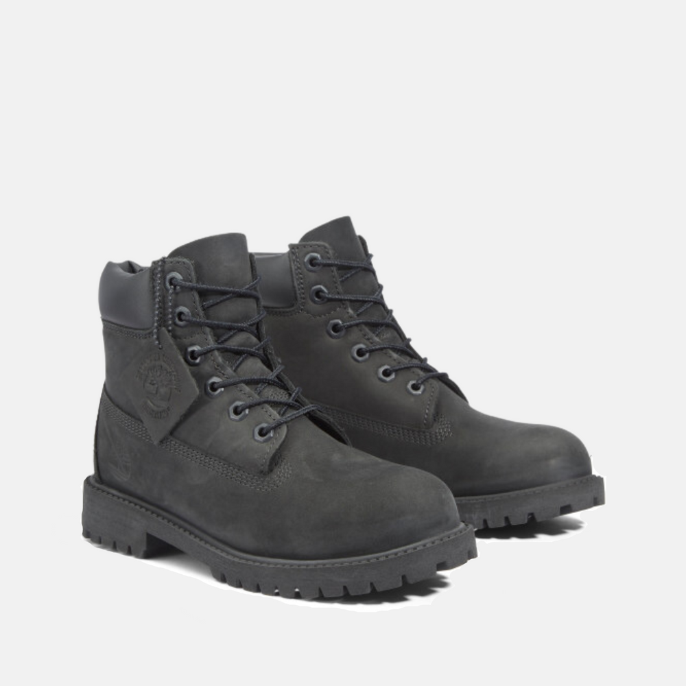 Timberland Junior 6-inch Premium Black Waterproof Boots