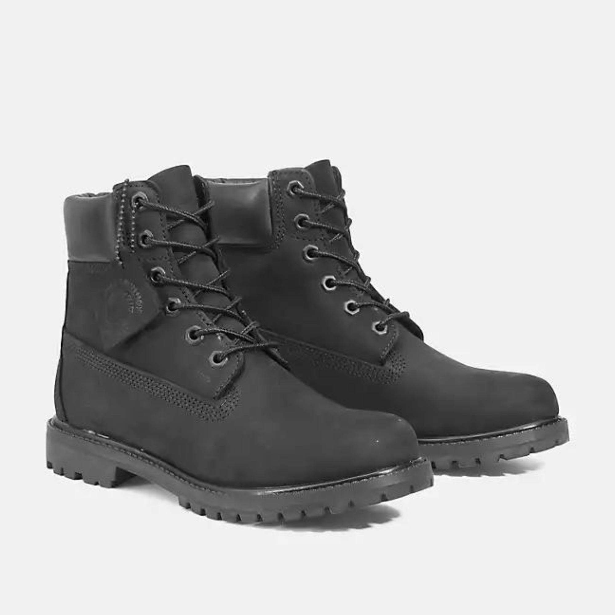 Timberland Women's 6" Premium Black Nubuck Waterproof Boots