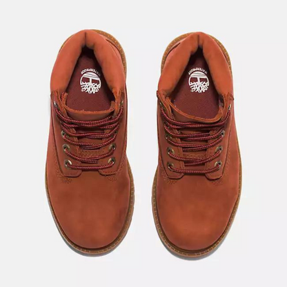 Timberland Junior Premium 6-Inch Boot Dark Red Nubuck