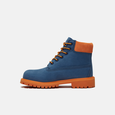 Timberland Kids' Youth Premium 6-Inch Dark Blue Nubuck Boot (PS)