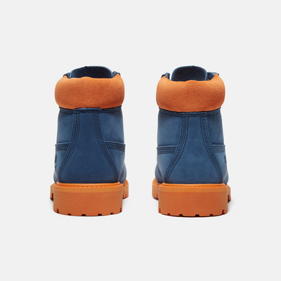 Timberland Kids' Youth Premium 6-Inch Dark Blue Nubuck Boot (PS)