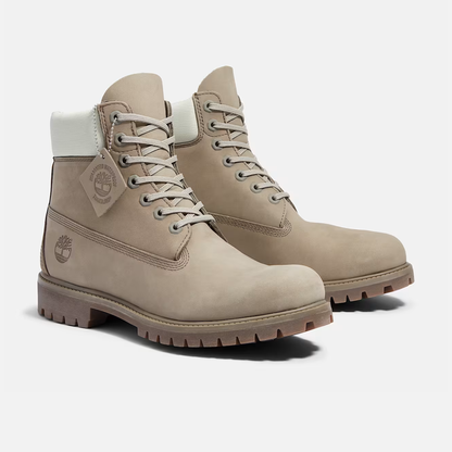 Timberland Premium 6-Inch Waterproof Light Green Grey Nubuck Boots