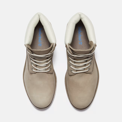 Timberland Premium 6-Inch Waterproof Light Green Grey Nubuck Boots