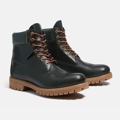 Timberland Premium 6-Inch Dark Green Full Grain Boots
