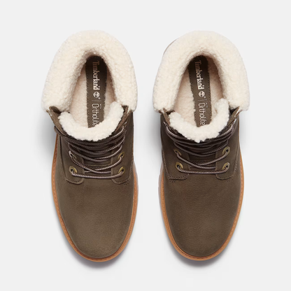 Timberland Women's Stone Street Mid Warm Dark Brown Boots