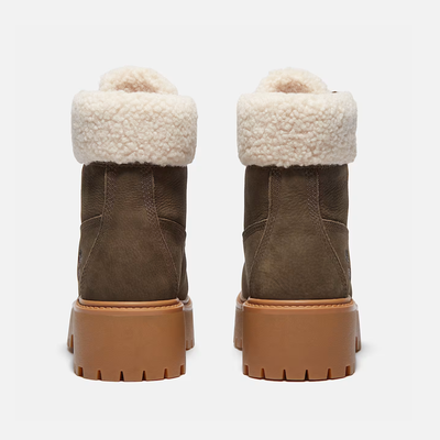 Timberland Women's Stone Street Mid Warm Dark Brown Boots