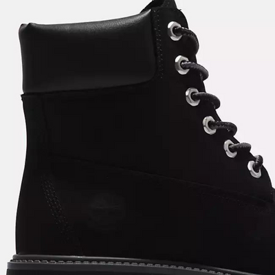 Timberland Women's Heritage Platform 6-Inch Waterproof Boot Black Nubuck