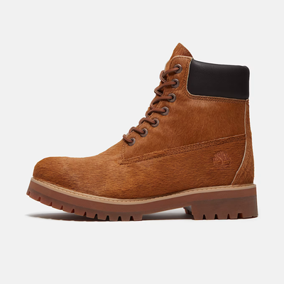 Timberland Heritage 6-Inch Medium Brown Hair On Boot