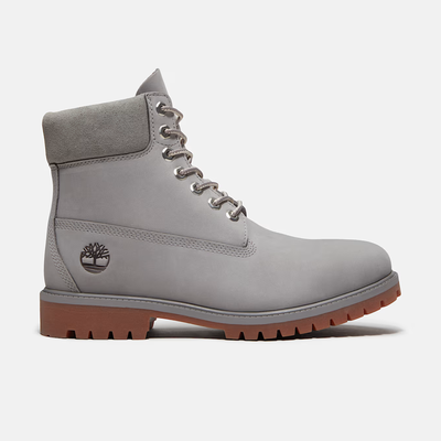 Timberland Heritage 6-Inch Medium Grey Nubuck Waterproof Boots