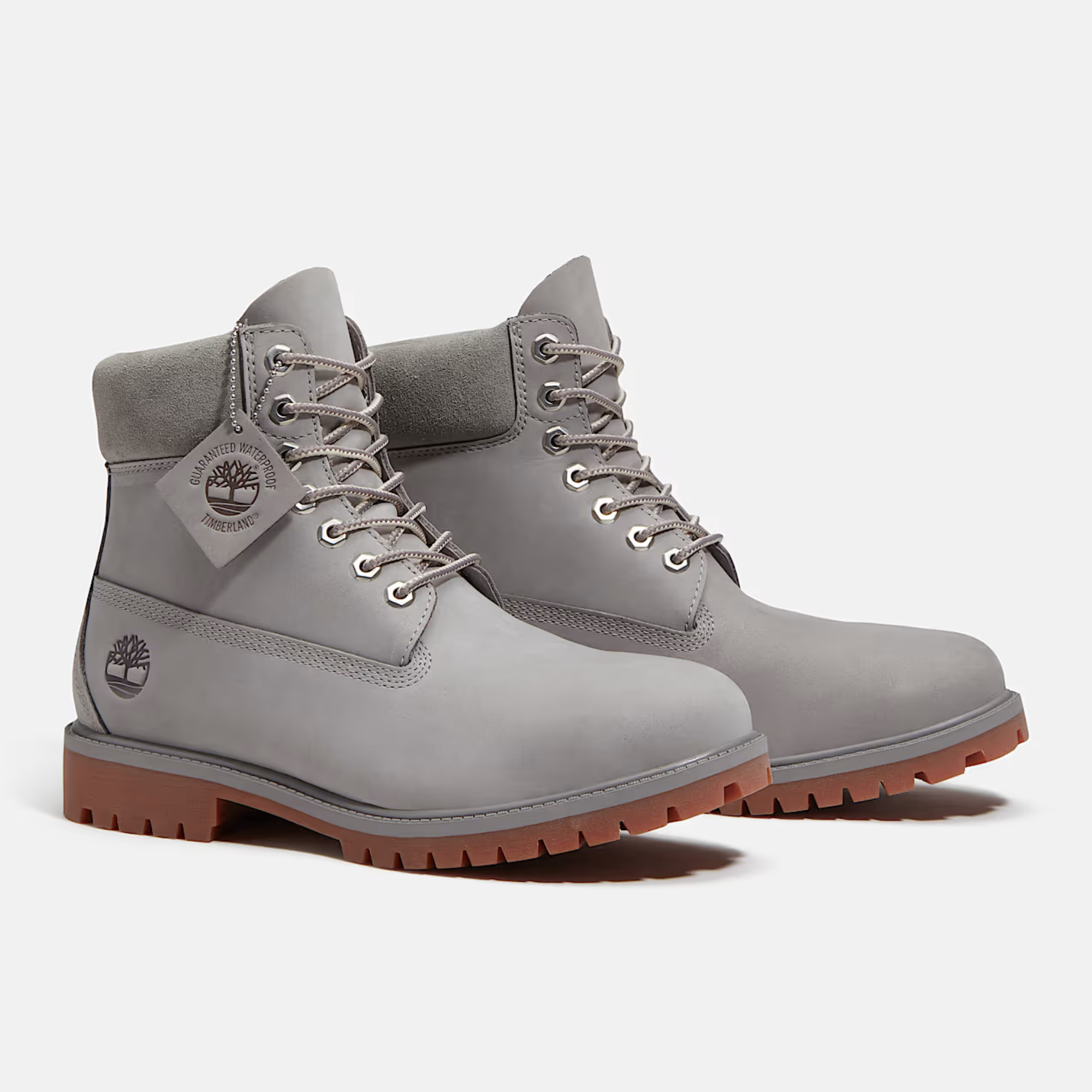 Timberland Heritage 6-Inch Medium Grey Nubuck Waterproof Boots