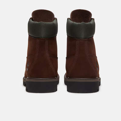 Timberland Heritage 6-Inch Waterproof Dark Brown Nubuck Gold Boots