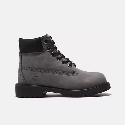 Timberland Junior Premium 6-Inch Medium Grey Waterproof Boots