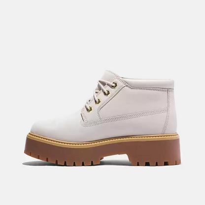 Timberland Women's Stone Street Mid Waterproof Boot White Nubuck