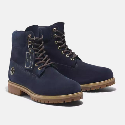 Timberland Premium 6-Inch Heritage Dark Blue Suede Boot